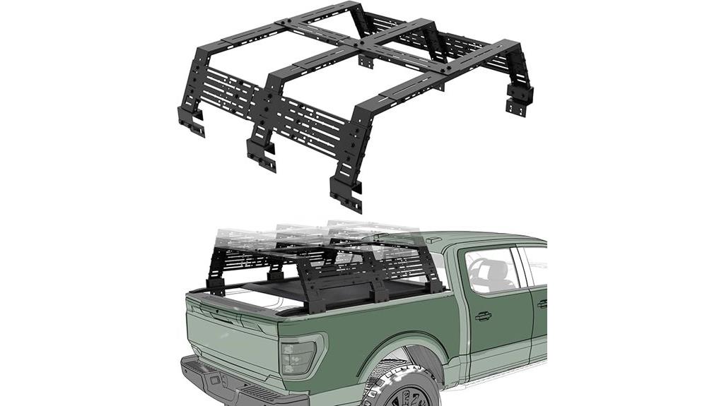 adjustable truck bed rack