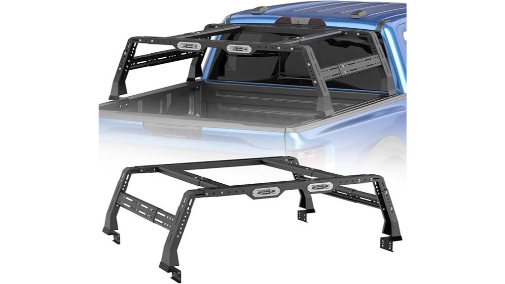 adjustable truck bed rack