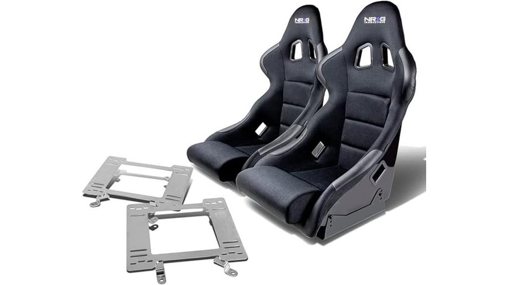 black fiberglass racing seats
