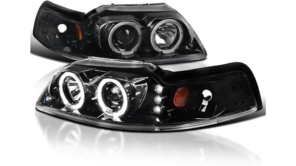 jet black mustang headlights