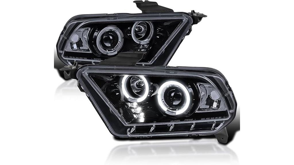 mustang halo led headlights
