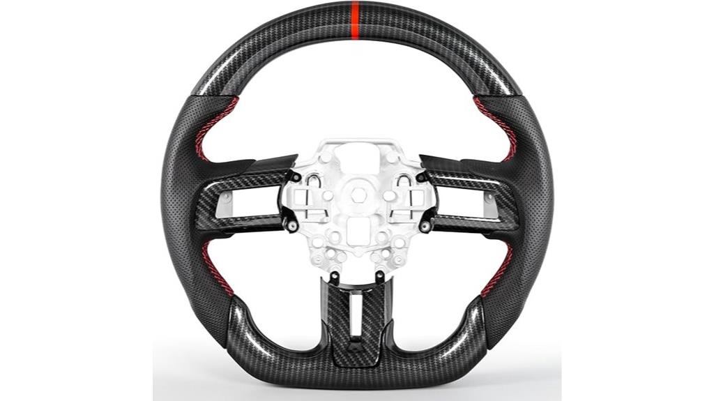 mustang hydro dip carbon steering