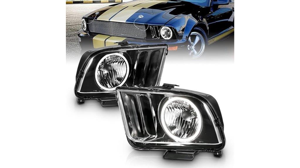 mustang led halo headlights