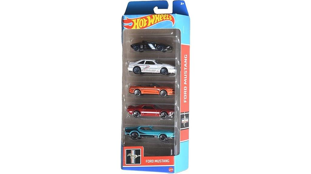 mustang themed toy car set