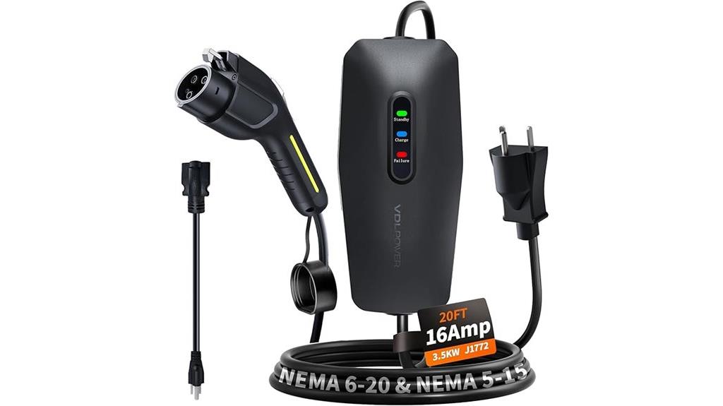 portable ev charger cable