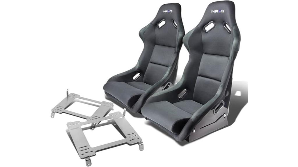 racing seat with bracket