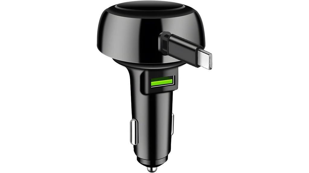 retractable usb type c charger