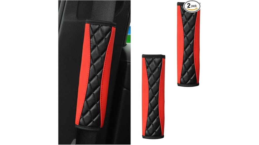 soft leather seat belt covers